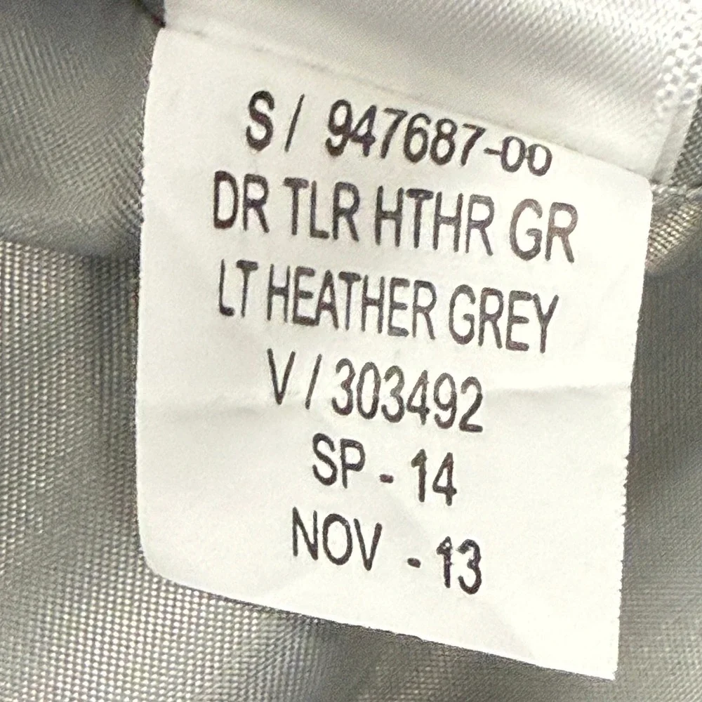 Banana Republic Mens Tailored Fit Suit 46R 38x30 Light Heather Grey 2 Piece Set